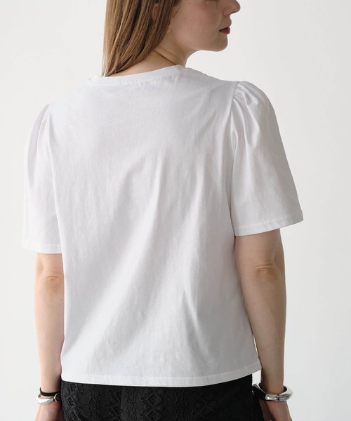 ZAKKA-BOX(ザッカボックス)の「レイヤードレースプリントTシャツ(Tシャツ/カットソー・レディース・ブラック/ホワイト・FREE)」の20枚目の写真