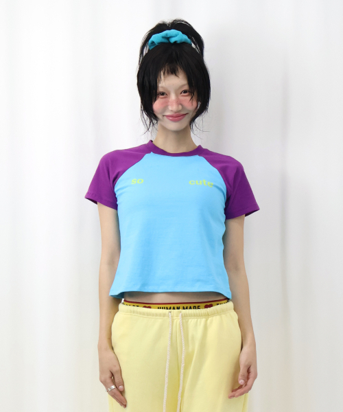 KIKOZY(キコジ)の「ソーキュートラグランTシャツパープル(Tシャツ/カットソー・レディース・パープル・FREE)」の3枚目の写真