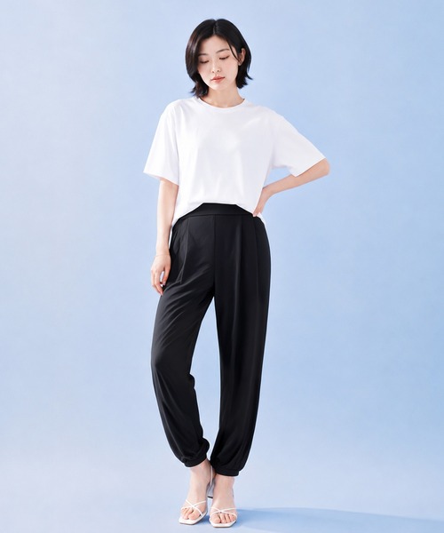 by LEGNA(バイレグナ)の「COOLIFY ジョガーパンツ(その他パンツ・レディース・ダークグレー/ブラック・L-Long/M-Long/L-Regular/M-Regular)」の17枚目の写真