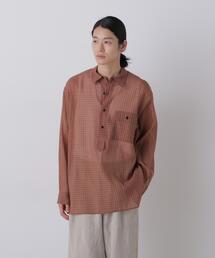 YLEVE / COTTON SILK CHECK PULLOVER SHIRT
