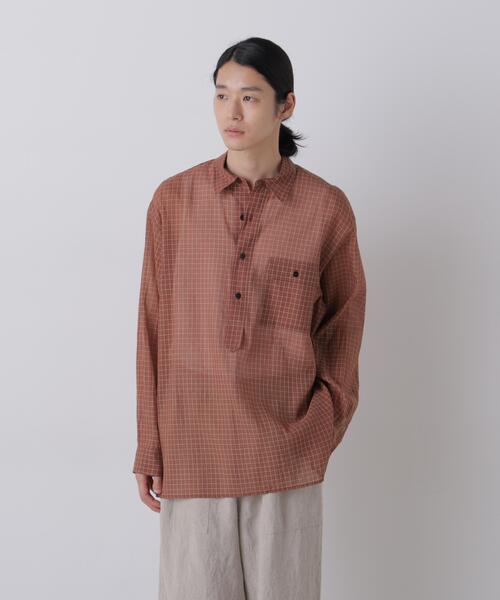 YLEVE / COTTON SILK CHECK PULLOVER SHIRT（シャツ/ブラウス）｜YLEVE