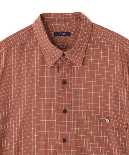YLEVE(イレーヴ)の「YLEVE / COTTON SILK CHECK PULLOVER SHIRT(シャツ/ブラウス・メンズ・ブラウン/ブルー・5/4)」の8枚目の写真
