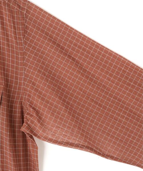 YLEVE(イレーヴ)の「YLEVE / COTTON SILK CHECK PULLOVER SHIRT(シャツ/ブラウス・メンズ・ブラウン/ブルー・5/4)」の9枚目の写真
