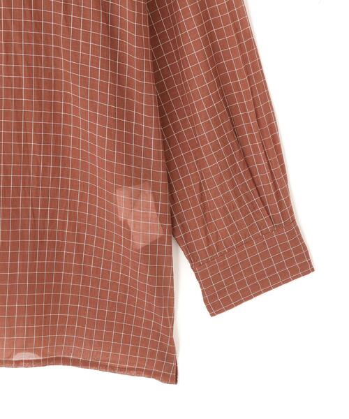 YLEVE(イレーヴ)の「YLEVE / COTTON SILK CHECK PULLOVER SHIRT(シャツ/ブラウス・メンズ・ブラウン/ブルー・5/4)」の10枚目の写真