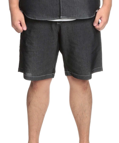 B&T CLUB(ビーティークラブ)の「ショートパンツ ハーフパンツ 短パン メンズ 大きいサイズ ストレッチ BREEZE DENIM ジップフライ ショーツ カジュアル ワイド B&T CLUB ビーアンドティークラブ(デニムパンツ・メンズ・ホワイト×ブラック・X2(4L~5L)/X1(3L~4L)/X4(8L~9L)/X3(6L~7L))」の10枚目の写真