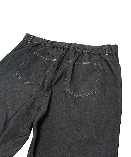 B&T CLUB(ビーティークラブ)の「ショートパンツ ハーフパンツ 短パン メンズ 大きいサイズ ストレッチ BREEZE DENIM ジップフライ ショーツ カジュアル ワイド B&T CLUB ビーアンドティークラブ(デニムパンツ・メンズ・ホワイト×ブラック・X2(4L~5L)/X1(3L~4L)/X4(8L~9L)/X3(6L~7L))」の16枚目の写真