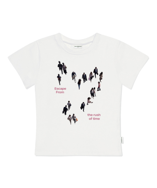ESCAPEFROM（エスケープフロム）の「ラッシュオブタイムプリントスリムフィット半袖Tシャツアイボリー（Tシャツ/カットソー・レディース・その他・MEDIUM/LARGE）」の3枚目の写真