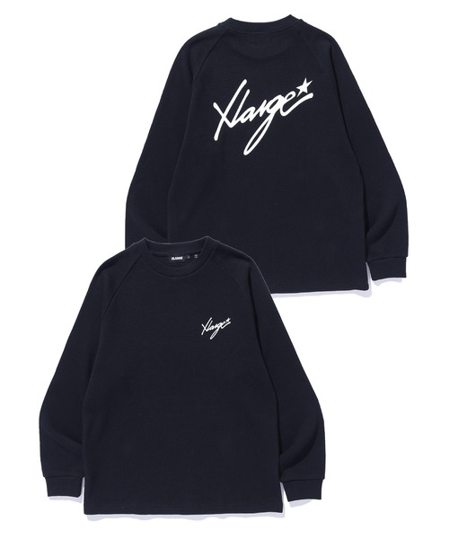 XLARGE(エクストララージ)の「WAFFLE RAGLAN TOP(Tシャツ/カットソー・メンズ・カモフラージュ/マスタード/ブラック・S/M/L/XL)」の1枚目の写真
