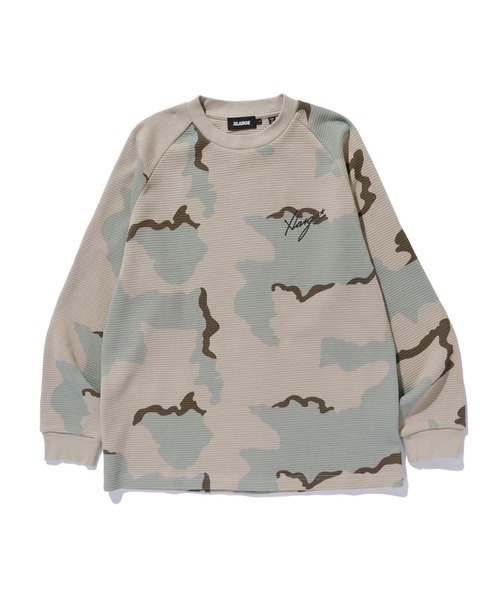 XLARGE(エクストララージ)の「WAFFLE RAGLAN TOP(Tシャツ/カットソー・メンズ・カモフラージュ/マスタード/ブラック・S/M/L/XL)」の18枚目の写真