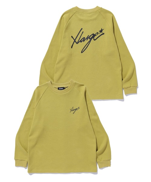 XLARGE(エクストララージ)の「WAFFLE RAGLAN TOP(Tシャツ/カットソー・メンズ・カモフラージュ/マスタード/ブラック・S/M/L/XL)」の5枚目の写真