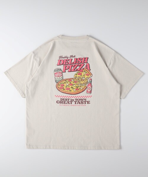 Right-on（ライトオン）の「フードプリントTシャツ（Tシャツ/カットソー・メンズ・ブラック系/ベージュ系その他3/ホワイト系1・05/03/04/06）」の4枚目の写真