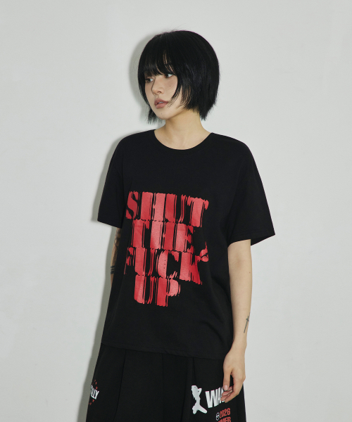 SCALLYWAG（スカリーワグ）の「LIPS クロップTシャツ[ブラック]（Tシャツ/カットソー・レディース・その他・MEDIUM/LARGE/SMALL）」の7枚目の写真