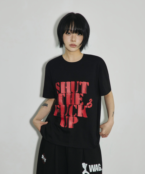 SCALLYWAG（スカリーワグ）の「LIPS クロップTシャツ[ブラック]（Tシャツ/カットソー・レディース・その他・MEDIUM/LARGE/SMALL）」の8枚目の写真