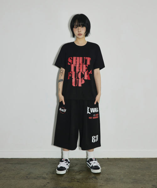 SCALLYWAG（スカリーワグ）の「LIPS クロップTシャツ[ブラック]（Tシャツ/カットソー・レディース・その他・MEDIUM/LARGE/SMALL）」の9枚目の写真