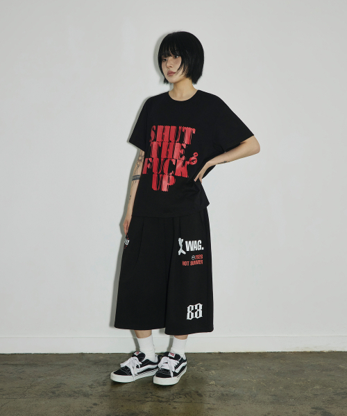SCALLYWAG（スカリーワグ）の「LIPS クロップTシャツ[ブラック]（Tシャツ/カットソー・レディース・その他・MEDIUM/LARGE/SMALL）」の10枚目の写真