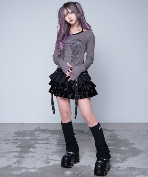 REFLEM(レフレム)の「『REFLEM/レフレム』キャミレイヤードL/S TEE/ロングスリーブカットソー(Tシャツ/カットソー・レディース・ホワイト/グレー/ブラック・FREE)」の13枚目の写真