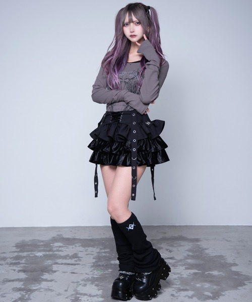 REFLEM(レフレム)の「『REFLEM/レフレム』キャミレイヤードL/S TEE/ロングスリーブカットソー(Tシャツ/カットソー・レディース・ホワイト/グレー/ブラック・FREE)」の14枚目の写真
