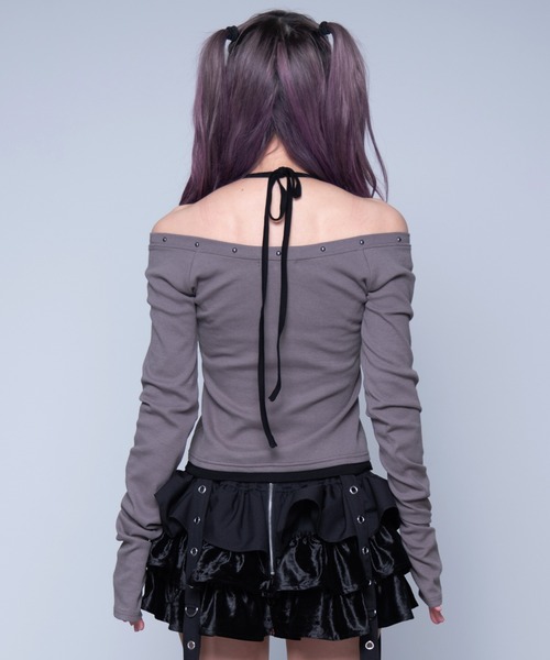 REFLEM(レフレム)の「『REFLEM/レフレム』キャミレイヤードL/S TEE/ロングスリーブカットソー(Tシャツ/カットソー・レディース・ホワイト/グレー/ブラック・FREE)」の12枚目の写真