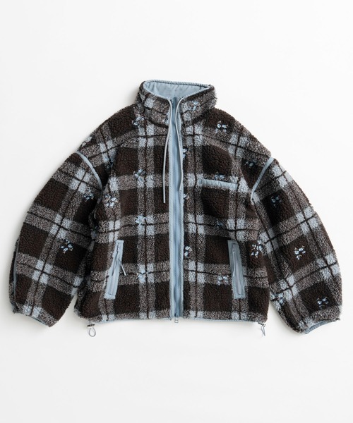 MAISON SPECIAL(メゾンスペシャル)の「【2026Autumn PRE-ORDER】Flower Embroidery Boa Blouson/フラワーエンブロイダリーボアブルゾン(ブルゾン・レディース・ブラウン・FREE)」の8枚目の写真