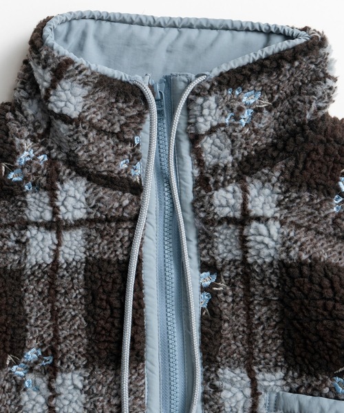 MAISON SPECIAL(メゾンスペシャル)の「【2026Autumn PRE-ORDER】Flower Embroidery Boa Blouson/フラワーエンブロイダリーボアブルゾン(ブルゾン・レディース・ブラウン・FREE)」の12枚目の写真
