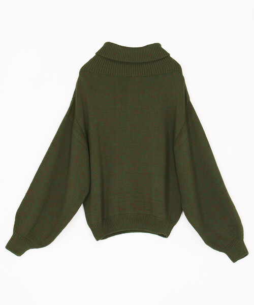 BASERANGE(ベースレンジ)の「BASERANGE/ベースレンジ CALLA TURTLENECK / カラ タートルネック ニット(ニット/セーター・レディース・オリーブ・SMALL)」の2枚目の写真