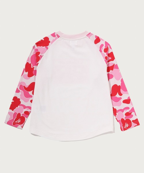 A BATHING APE（アベイシングエイプ）の「ABC CAMO CASSETTE TAPE RAGLAN LS TEE（Tシャツ/カットソー・キッズ・ピンク/グリーン/ブルー・100/140）」の6枚目の写真