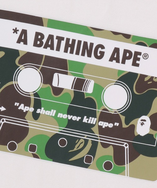 A BATHING APE（アベイシングエイプ）の「ABC CAMO CASSETTE TAPE RAGLAN LS TEE（Tシャツ/カットソー・キッズ・ピンク/グリーン/ブルー・100/140）」の7枚目の写真