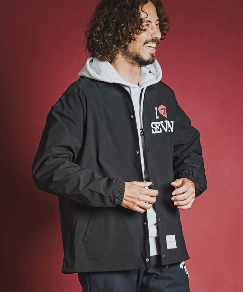 seventy seven(セブンティセブン)の「mj11763- recycle polyester coach jacket コーチジャケット(7726W290)(ブルゾン・メンズ・ブラック/ベージュ/ネイビー・M/L/XL)」の4枚目の写真