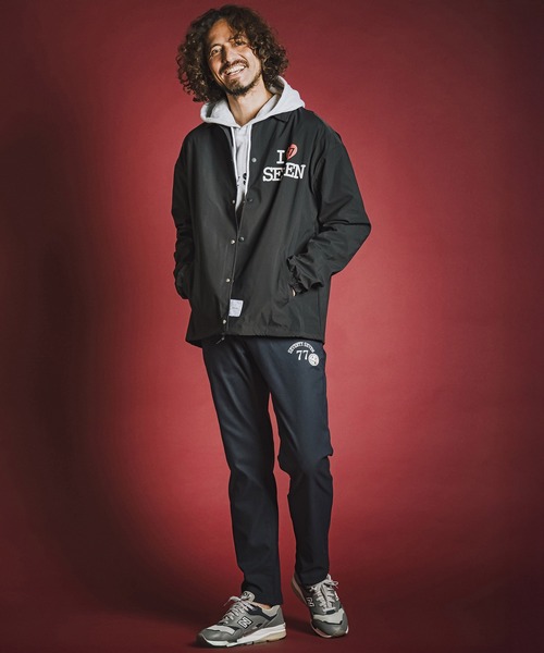 seventy seven(セブンティセブン)の「mj11763- recycle polyester coach jacket コーチジャケット(7726W290)(ブルゾン・メンズ・ブラック/ベージュ/ネイビー・M/L/XL)」の6枚目の写真