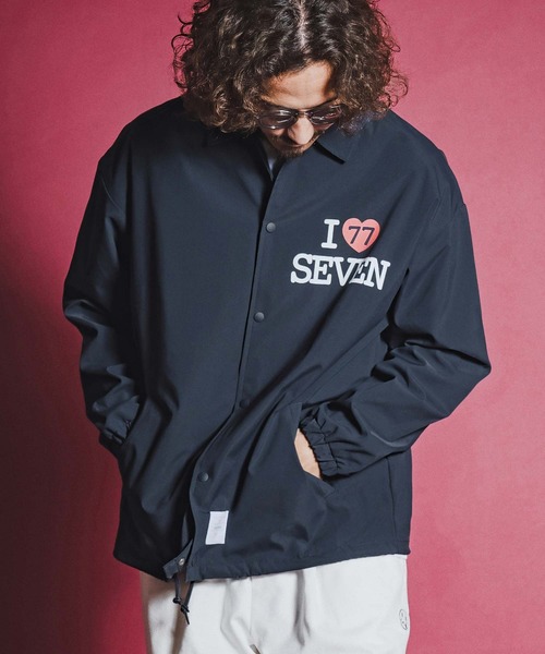 seventy seven(セブンティセブン)の「mj11763- recycle polyester coach jacket コーチジャケット(7726W290)(ブルゾン・メンズ・ブラック/ベージュ/ネイビー・M/L/XL)」の9枚目の写真