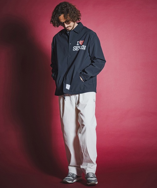 seventy seven(セブンティセブン)の「mj11763- recycle polyester coach jacket コーチジャケット(7726W290)(ブルゾン・メンズ・ブラック/ベージュ/ネイビー・M/L/XL)」の11枚目の写真