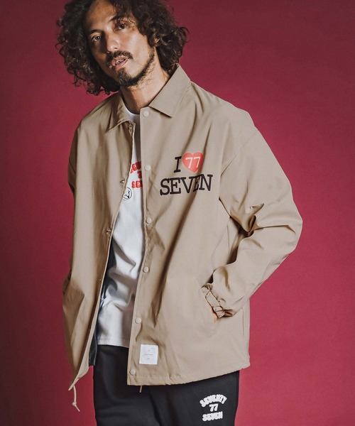 seventy seven(セブンティセブン)の「mj11763- recycle polyester coach jacket コーチジャケット(7726W290)(ブルゾン・メンズ・ブラック/ベージュ/ネイビー・M/L/XL)」の12枚目の写真