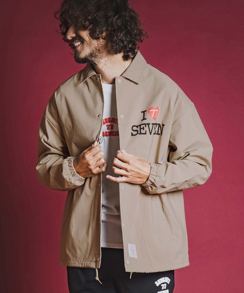 seventy seven(セブンティセブン)の「mj11763- recycle polyester coach jacket コーチジャケット(7726W290)(ブルゾン・メンズ・ブラック/ベージュ/ネイビー・M/L/XL)」の13枚目の写真