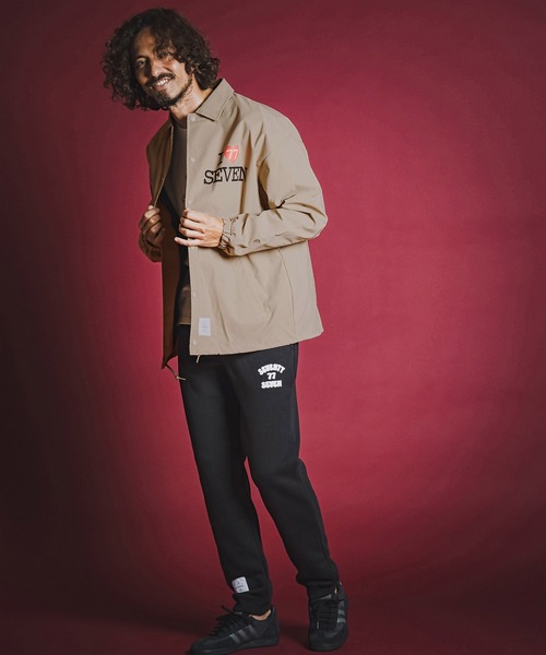 seventy seven(セブンティセブン)の「mj11763- recycle polyester coach jacket コーチジャケット(7726W290)(ブルゾン・メンズ・ブラック/ベージュ/ネイビー・M/L/XL)」の14枚目の写真