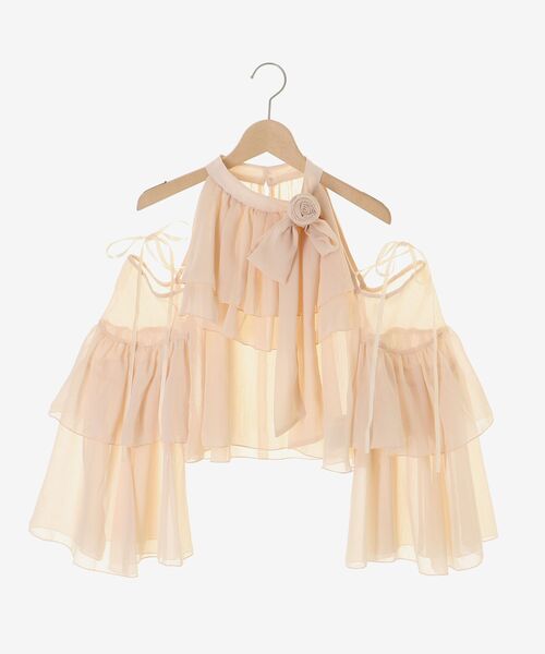 MAJESTIC LEGON(マジェスティックレゴン)の「ローズモチーフシアーフリルセットアップ(ワンピース・レディース・ピンク/アイボリー/ブラック・MEDIUM)」の19枚目の写真