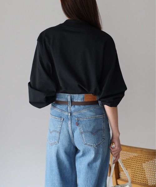 Fizz（フィズ）の「モックネック　ボリュームスリーブロンT（Tシャツ/カットソー・レディース・ホワイト/ブラック/ホワイト×ブラック・M）」の16枚目の写真