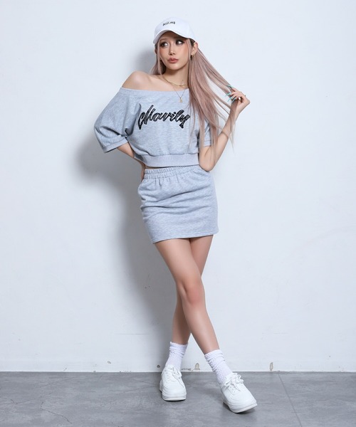 BLACKQUEEN（ブラッククイーン）の「【BLACKQUEEN】バックリボンロゴセットアップ（セットアップ・レディース・グレー/ブラック・M）」の6枚目の写真