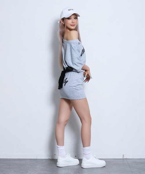 BLACKQUEEN（ブラッククイーン）の「【BLACKQUEEN】バックリボンロゴセットアップ（セットアップ・レディース・グレー/ブラック・M）」の8枚目の写真