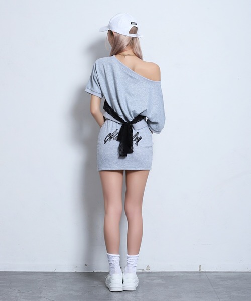 BLACKQUEEN（ブラッククイーン）の「【BLACKQUEEN】バックリボンロゴセットアップ（セットアップ・レディース・グレー/ブラック・M）」の9枚目の写真