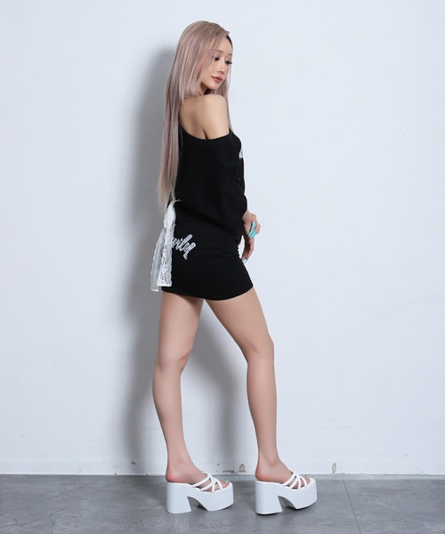 BLACKQUEEN（ブラッククイーン）の「【BLACKQUEEN】バックリボンロゴセットアップ（セットアップ・レディース・グレー/ブラック・M）」の14枚目の写真