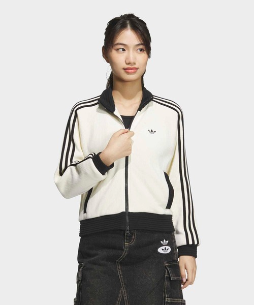 adidas（アディダス）の「カラー ジャケット / トラックジャケット / アディダスオリジナルス adidas Originals（ブルゾン・レディース・ホワイト・SMALL/MEDIUM/LARGE/X-LARGE/XX-LARGE/X-SMALL/3XL）」の4枚目の写真