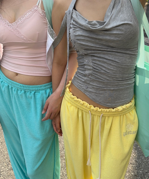 PLEASENOFOLLOW(プリーズノーフォロー)の「Weenie Terry Jogger Pants (Yellow)(スウェットパンツ・レディース・その他・FREE)」の4枚目の写真
