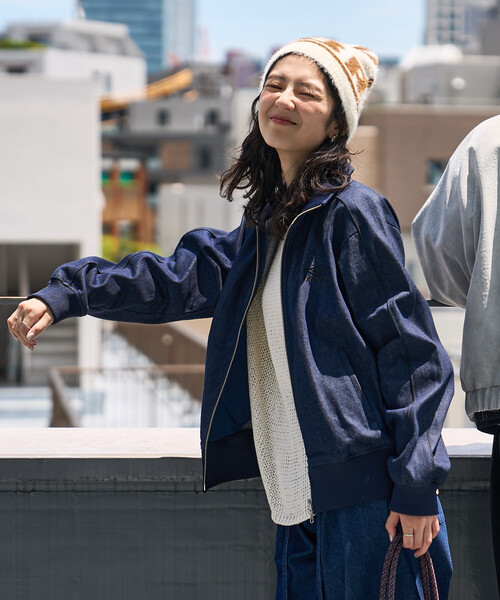 FREAK'S STORE（フリークスストア）の「UMBRO × FREAK'S STORE/アンブロ 別注 DENIM Track Jacket 10oz/デニム トラックジャケット（その他アウター・レディース・ネイビー/ブラック・ﾌﾘ-）」の4枚目の写真