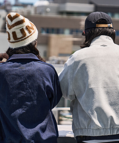 FREAK'S STORE（フリークスストア）の「UMBRO × FREAK'S STORE/アンブロ 別注 DENIM Track Jacket 10oz/デニム トラックジャケット（その他アウター・レディース・ネイビー/ブラック・ﾌﾘ-）」の8枚目の写真