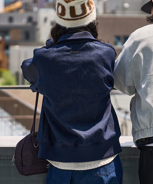 FREAK'S STORE（フリークスストア）の「UMBRO × FREAK'S STORE/アンブロ 別注 DENIM Track Jacket 10oz/デニム トラックジャケット（その他アウター・レディース・ネイビー/ブラック・ﾌﾘ-）」の9枚目の写真