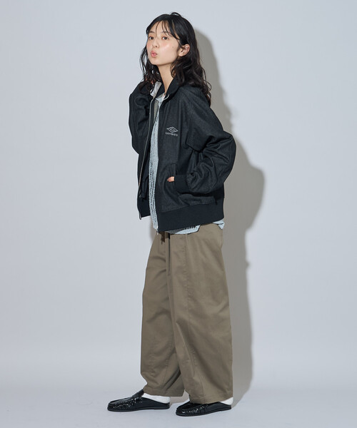 FREAK'S STORE（フリークスストア）の「UMBRO × FREAK'S STORE/アンブロ 別注 DENIM Track Jacket 10oz/デニム トラックジャケット（その他アウター・レディース・ネイビー/ブラック・ﾌﾘ-）」の19枚目の写真