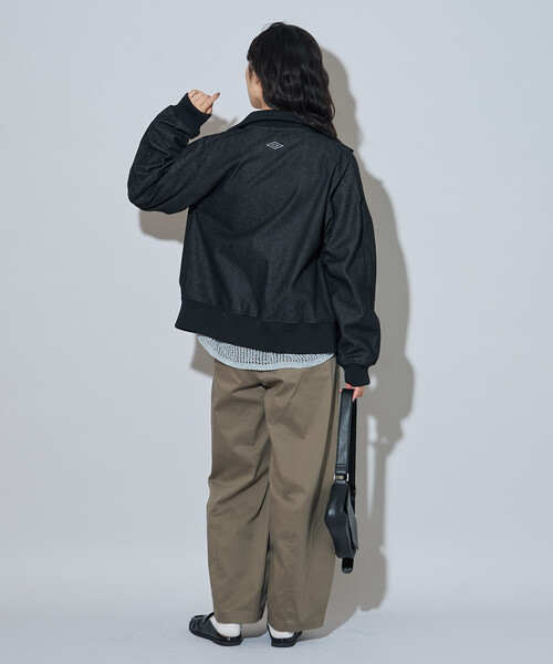 FREAK'S STORE（フリークスストア）の「UMBRO × FREAK'S STORE/アンブロ 別注 DENIM Track Jacket 10oz/デニム トラックジャケット（その他アウター・レディース・ネイビー/ブラック・ﾌﾘ-）」の21枚目の写真