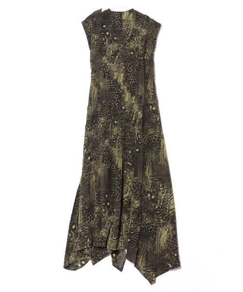 ALLSAINTS(オールセインツ)の「PERSIA ASYMMETRIC MIDI DRESS | PERSIA アシンメトリー ミディ ドレス・ワンピース(ワンピース・レディース・グリーン系その他・10/4/8)」の3枚目の写真