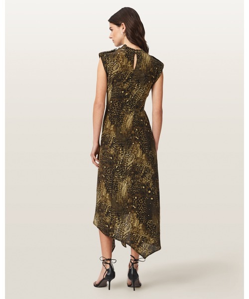 ALLSAINTS(オールセインツ)の「PERSIA ASYMMETRIC MIDI DRESS | PERSIA アシンメトリー ミディ ドレス・ワンピース(ワンピース・レディース・グリーン系その他・10/4/8)」の7枚目の写真