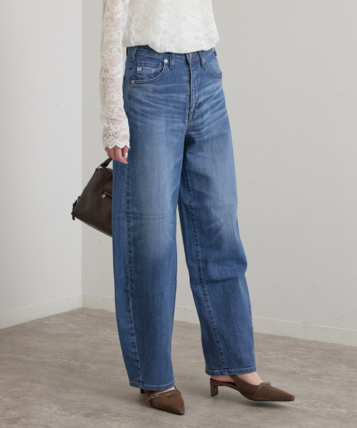 U by SPICK&SPAN(ユーバイスピックアンドスパン)の「《 追加 / 新色 》SOMETHING / サムシング HANA CURVE TAPERED(デニムパンツ・レディース・ブラック/ブルー・SMALL/MEDIUM/LARGE)」の9枚目の写真